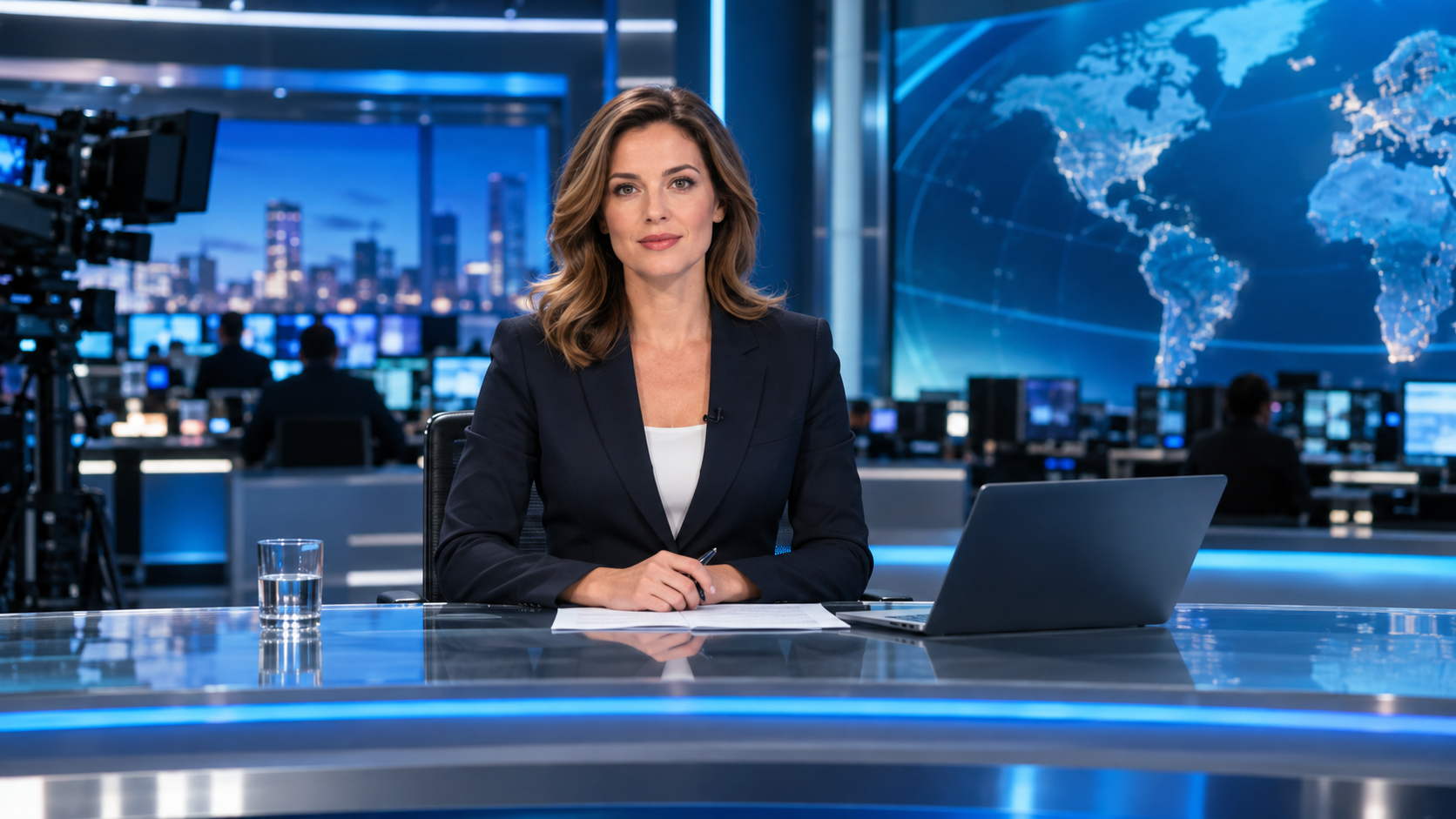 Modern television news broadcast